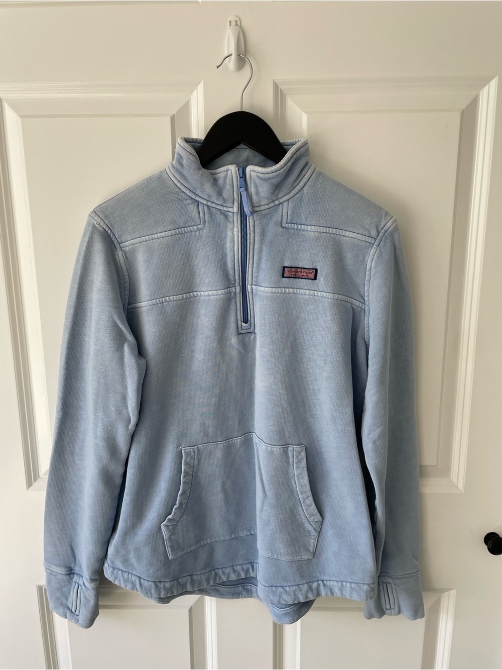 Vineyard Vines Shep Shirt Sweatshirt Blue 1/4 Zip Pullover Cotton Womens Medium
